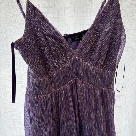 Elegant Purple Tiered Dress - Picture 5 of 5